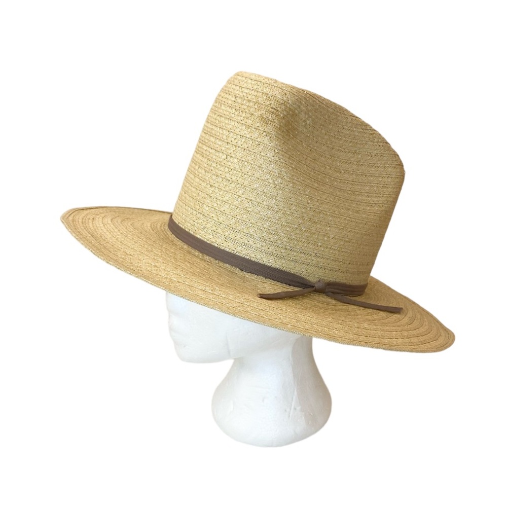 Vintage Belleville Lanning Flat Brim Straw Cowboy Hat